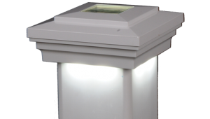 4" Sq. Cape May Downward Solar Light Post Cap