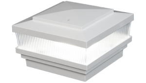 4" Sq. Cape May Scallop Lens Low Voltage Light Post Cap