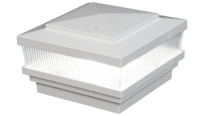 5" Sq. Cape May Scallop Lens Low Voltage Light Post Cap
