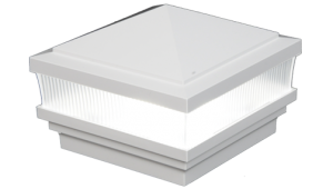 5" Sq. Haven Scallop Lens Low Voltage Light Post Cap