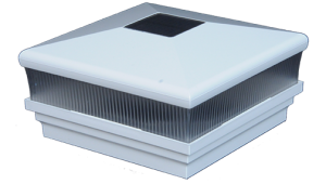 5" Sq. Neptune Scallop Lens Solar Light Post Cap