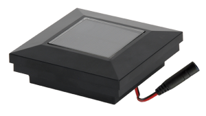 3.5" Sq. Solar Ornamental Post Cap with Accessory Connection