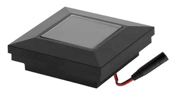 3.5" Sq. Solar Ornamental Post Cap with Accessory Connection