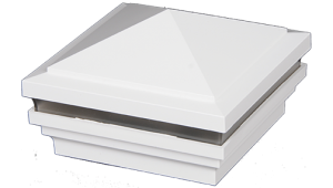 3.625" Sq. Haven Halo Low Voltage Light Post Cap