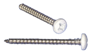 #10 x 2.25" White Screw