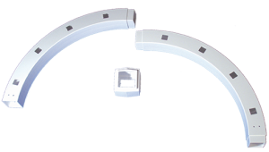 4" Sq. 180° - Routed Arch Kit w/ Keystone