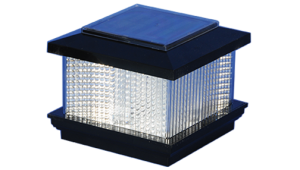 4" Sq. Galaxy Solar Light Post Cap -Black