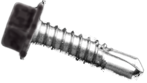 #14 x 1" Hex Washer Head Tek Screw -Black