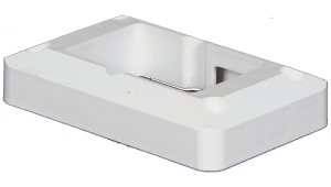 2" x 3.5" Flat Rail Bracket W/ Plugs
