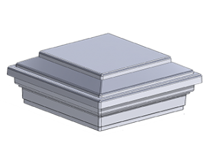 4.5" Sq. Composite Flat New England Post Cap