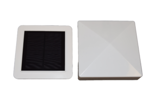 5" Sq. Solar Horse Post Cap -(Hidden Solar Panel) with Accessory Connection